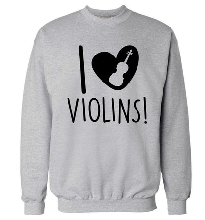 I Love Violins Adult's unisex grey Sweater 2XL