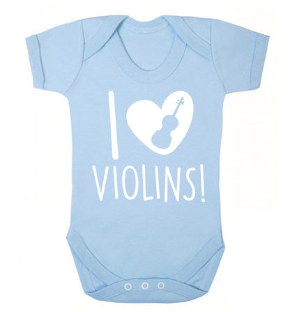 I Love Violins Baby Vest pale blue 18-24 months