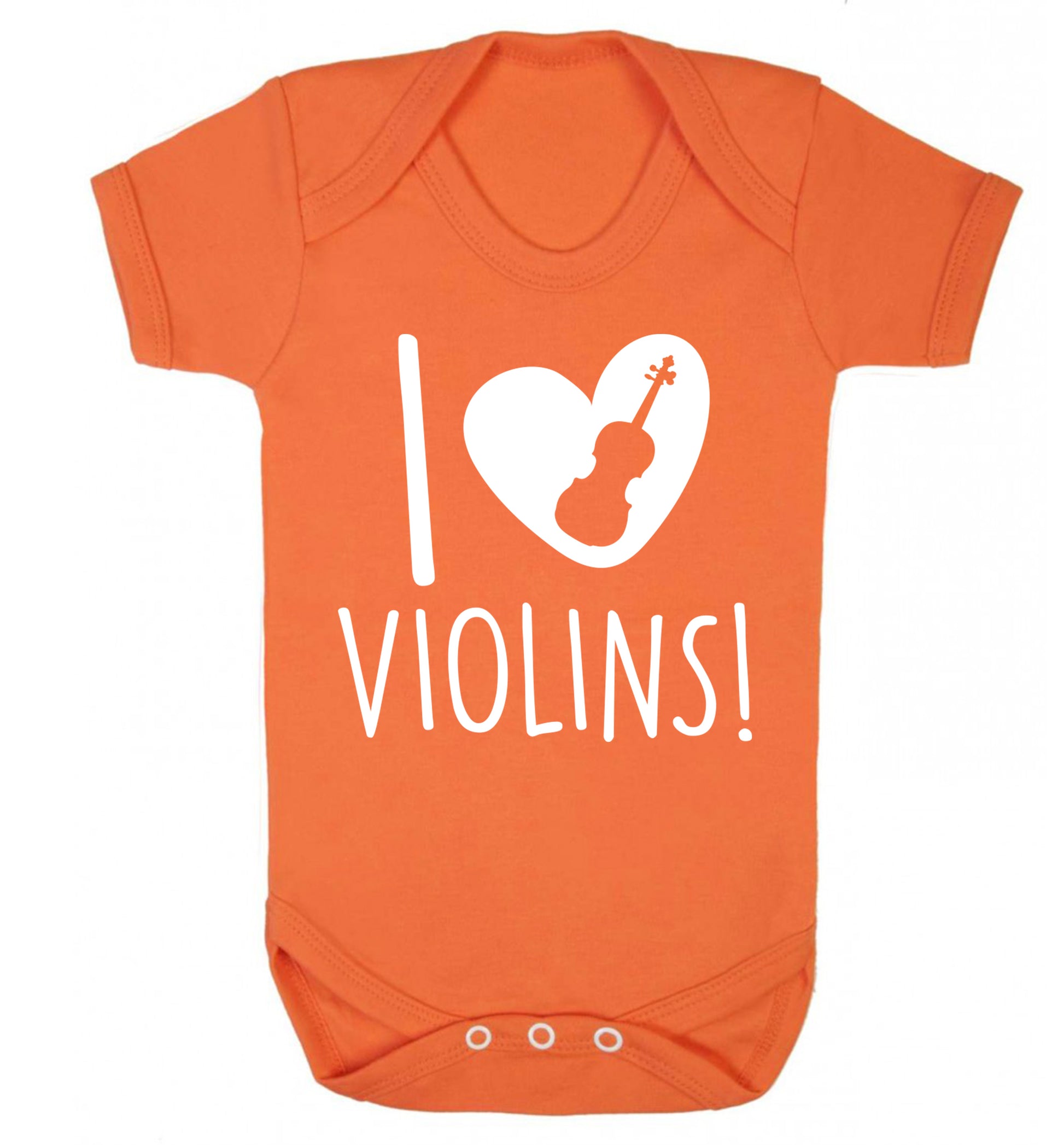 I Love Violins Baby Vest orange 18-24 months