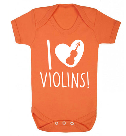 I Love Violins Baby Vest orange 18-24 months