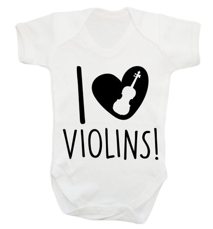 I Love Violins Baby Vest white 18-24 months