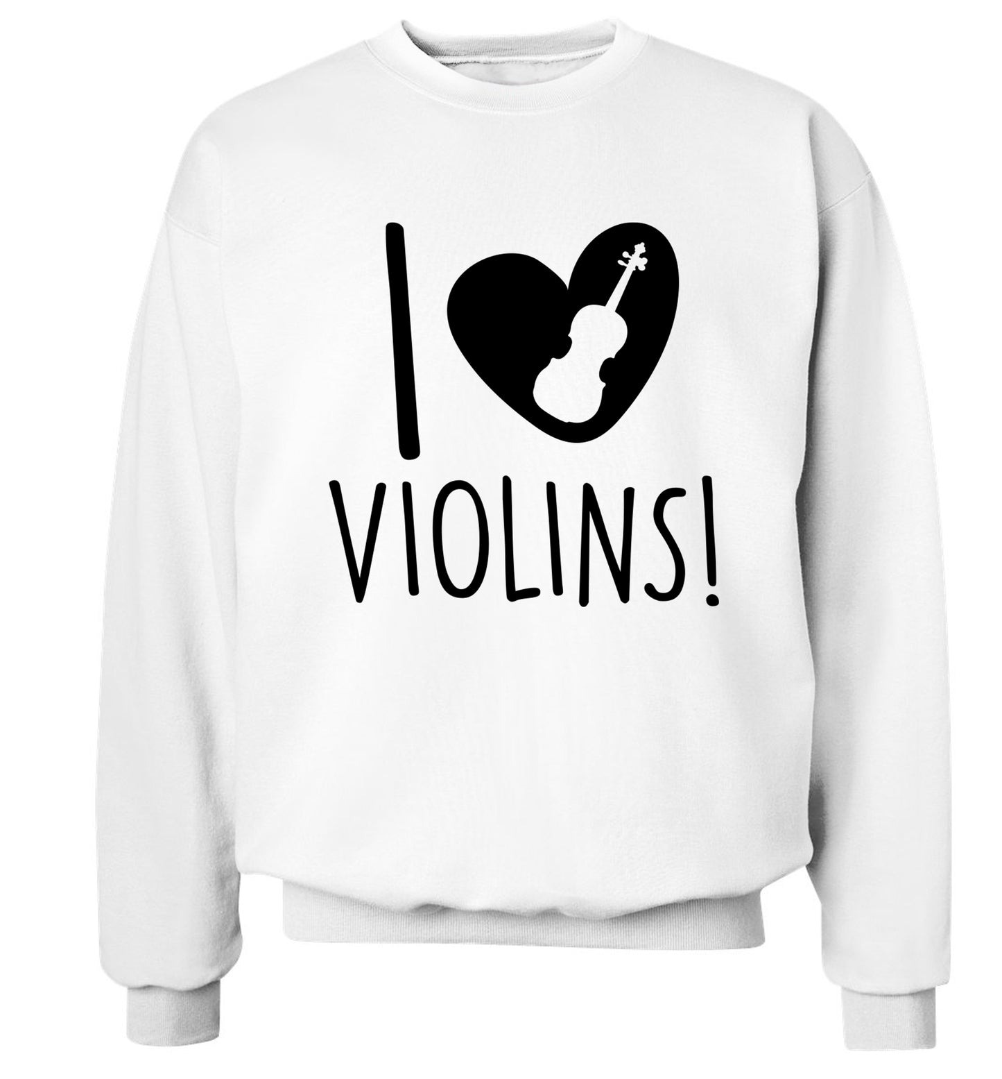 I Love Violins Adult's unisex white Sweater 2XL