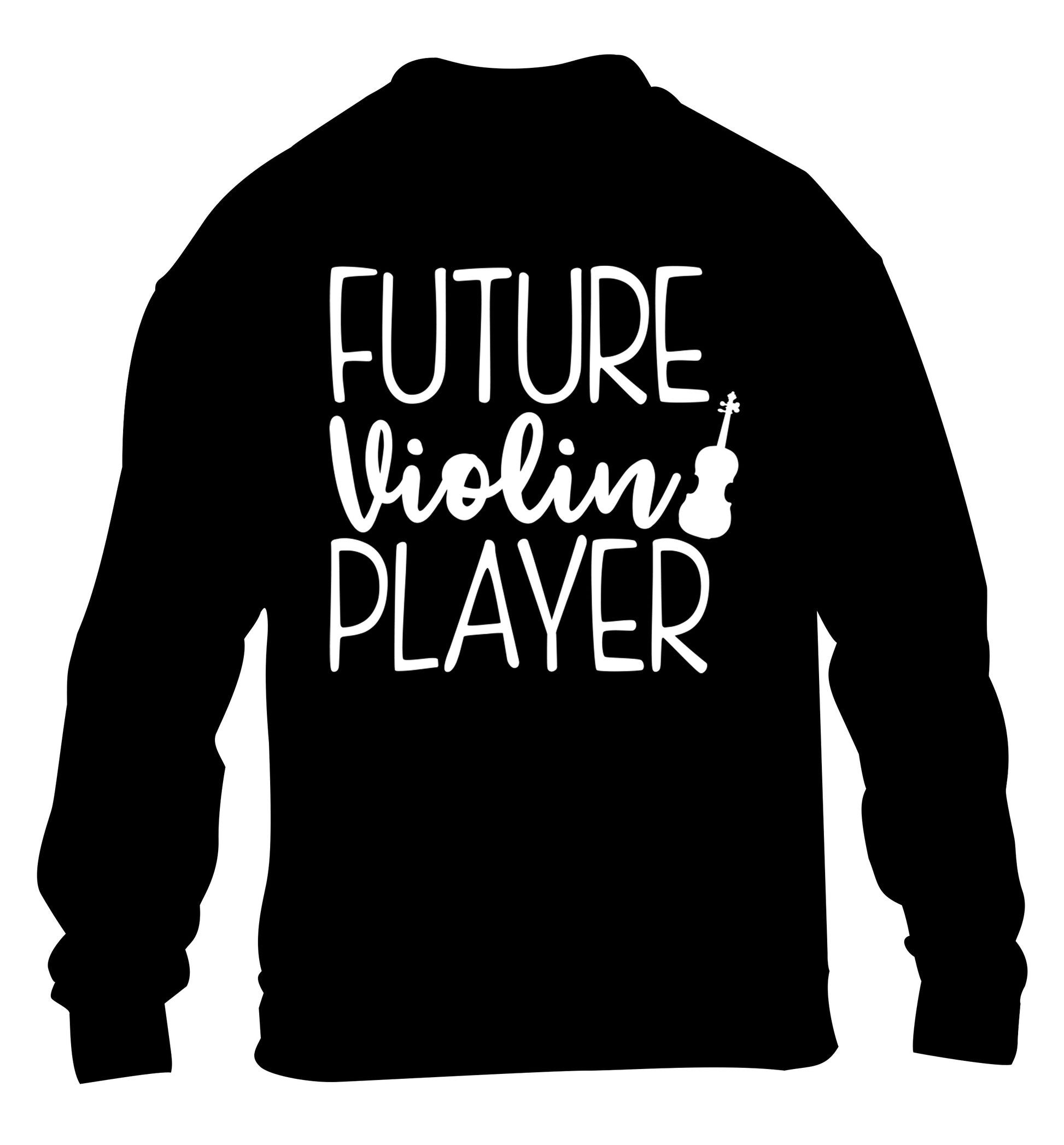 Future Violin Player children's black sweater 12-13 Years