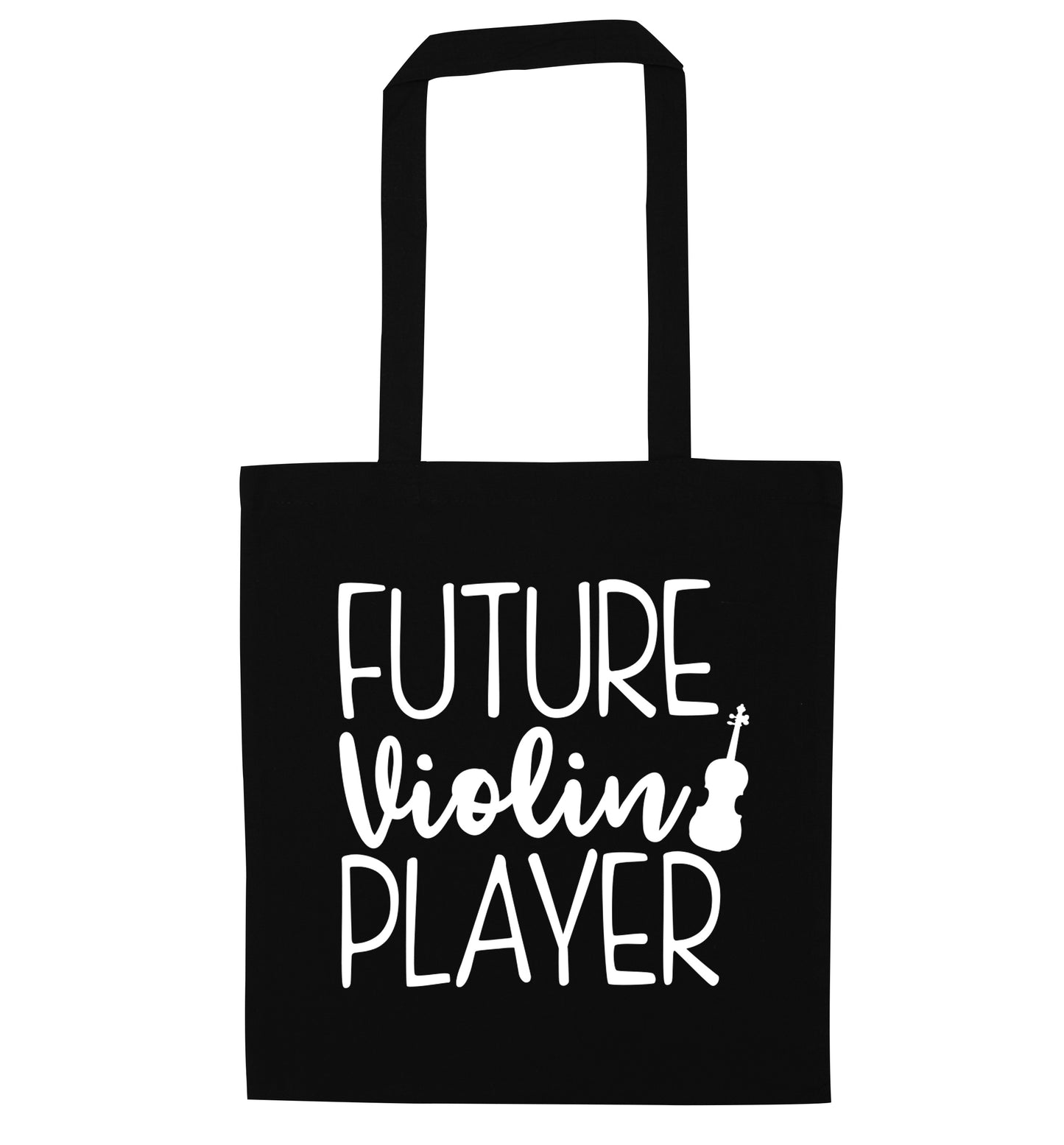 Future Violin Player black tote bag