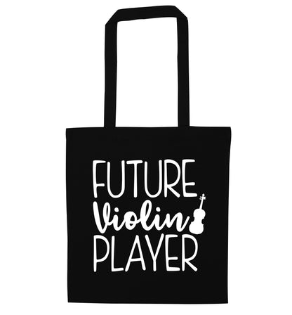 Future Violin Player black tote bag