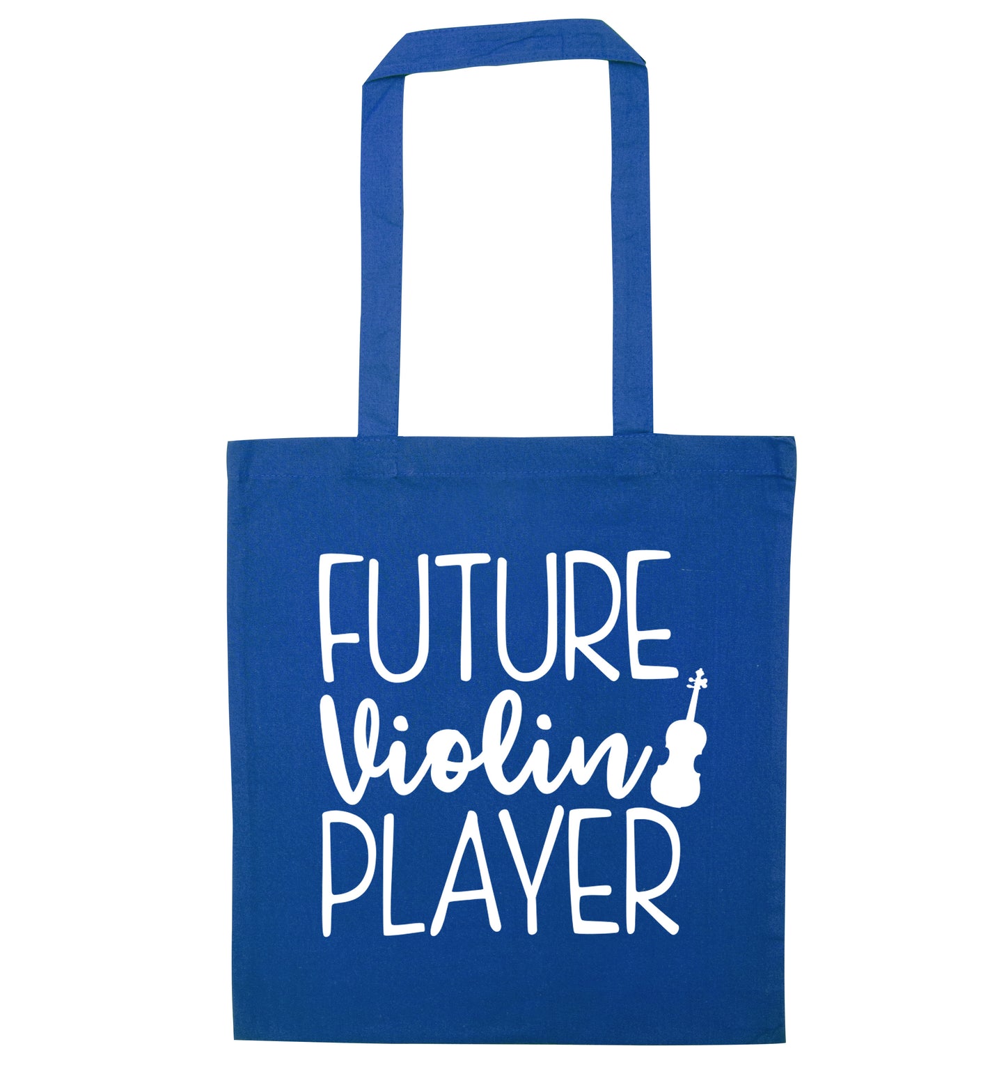 Future Violin Player blue tote bag