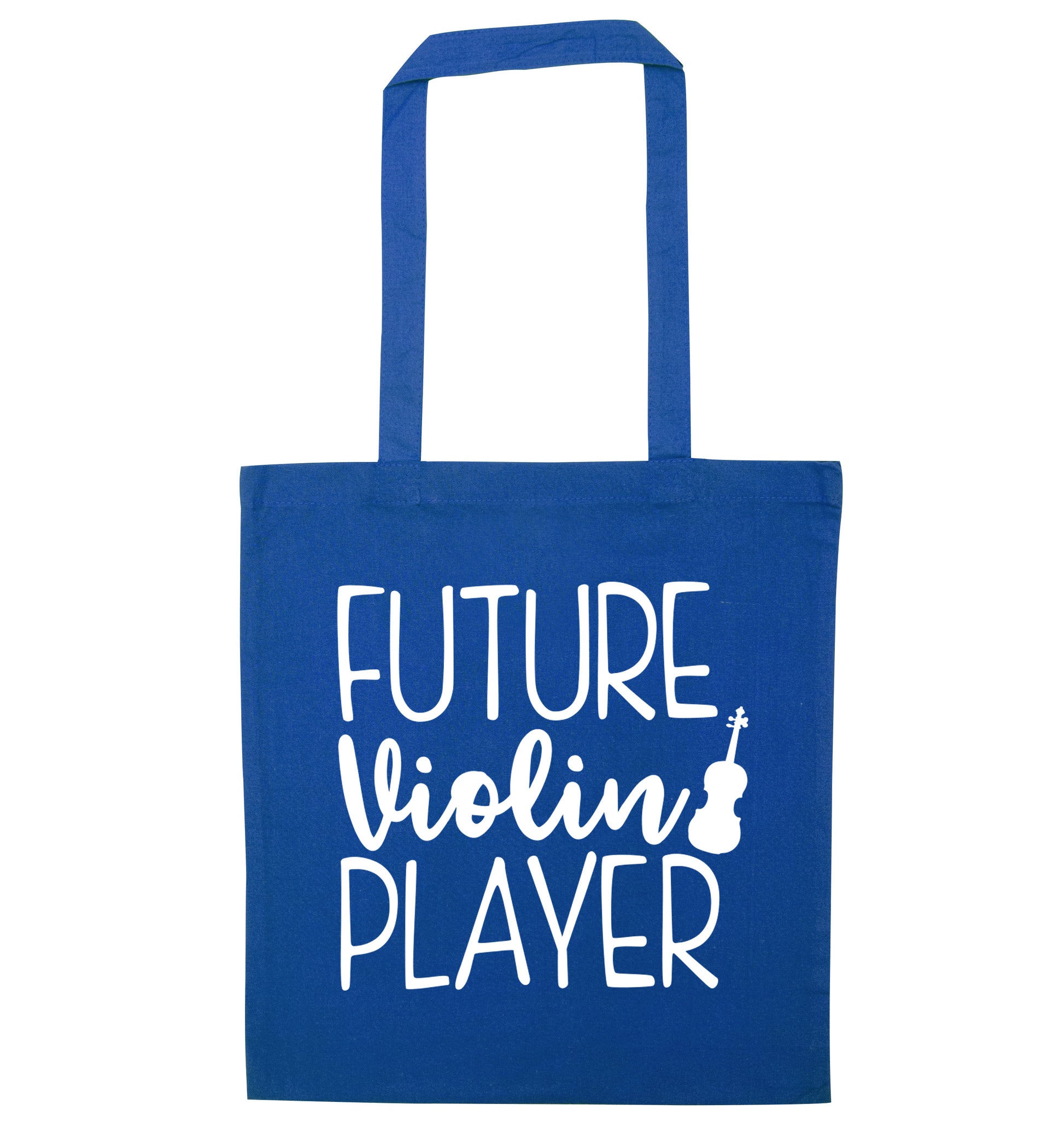 Future Violin Player blue tote bag