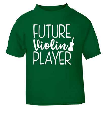 Future Violin Player green Baby Toddler Tshirt 2 Years