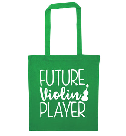 Future Violin Player green tote bag