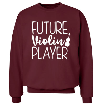 Future Violin Player Adult's unisex maroon Sweater 2XL