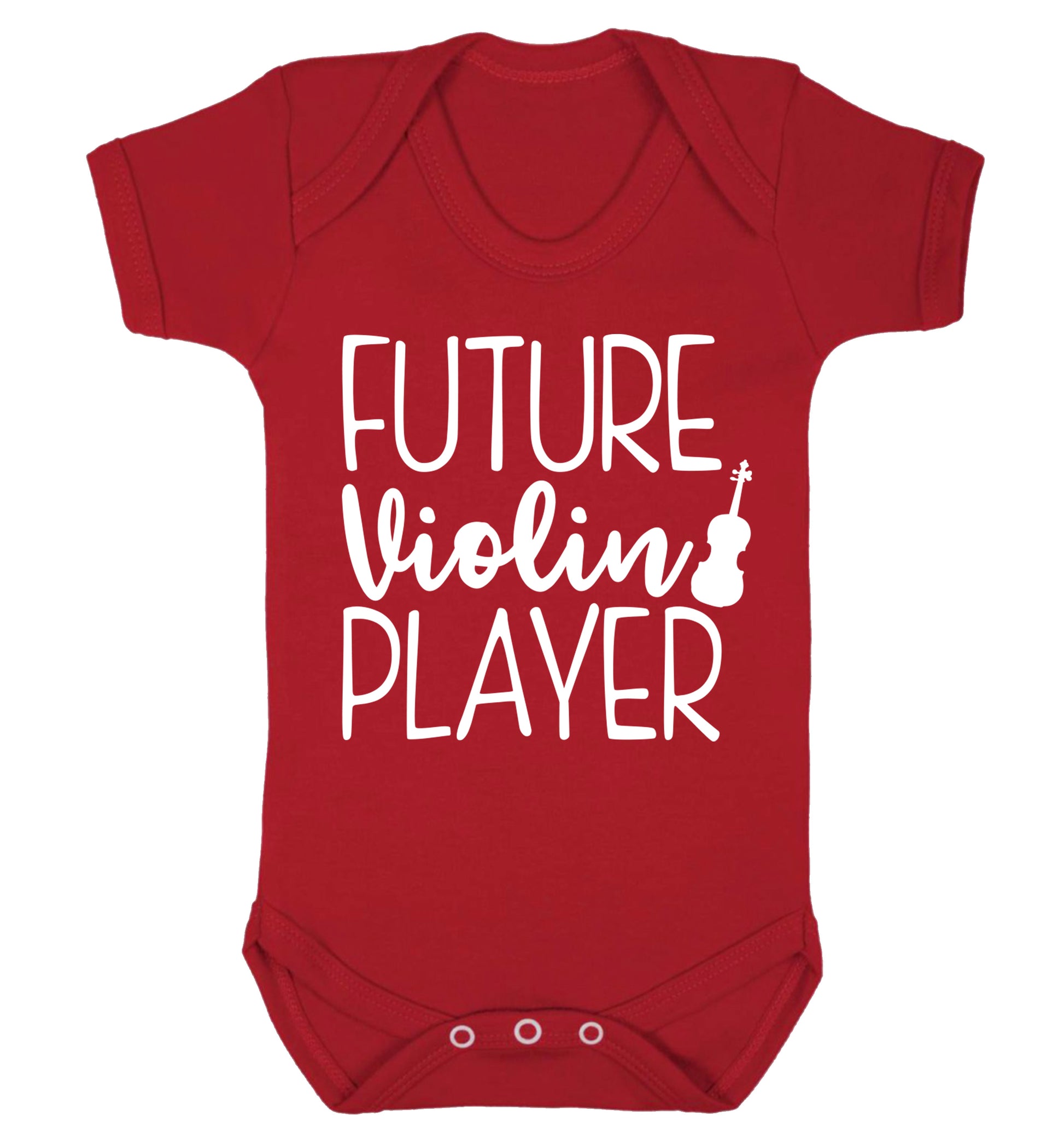 Future Violin Player Baby Vest red 18-24 months