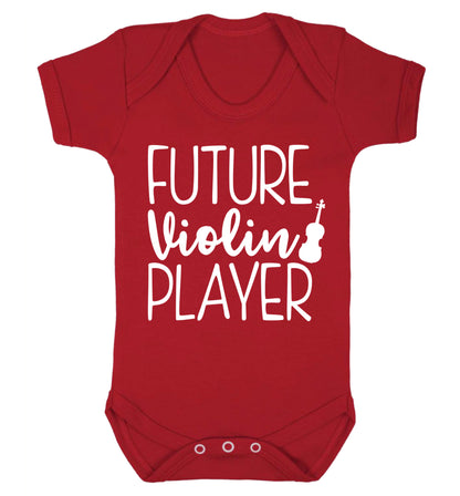 Future Violin Player Baby Vest red 18-24 months