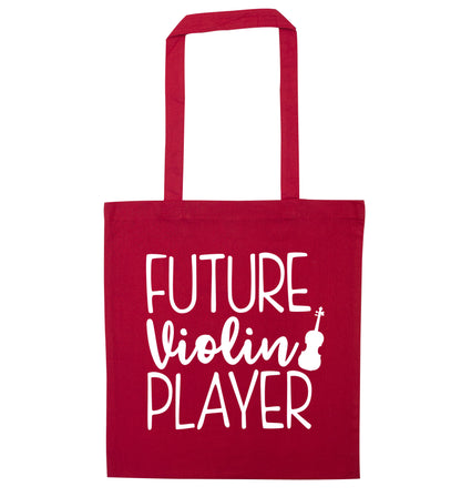 Future Violin Player red tote bag