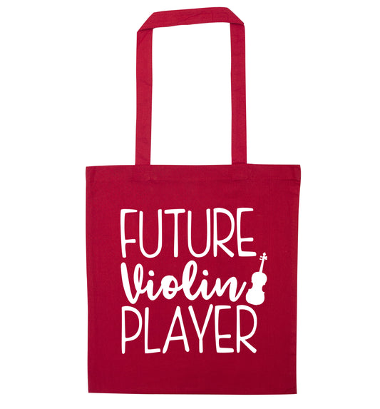 Future Violin Player red tote bag