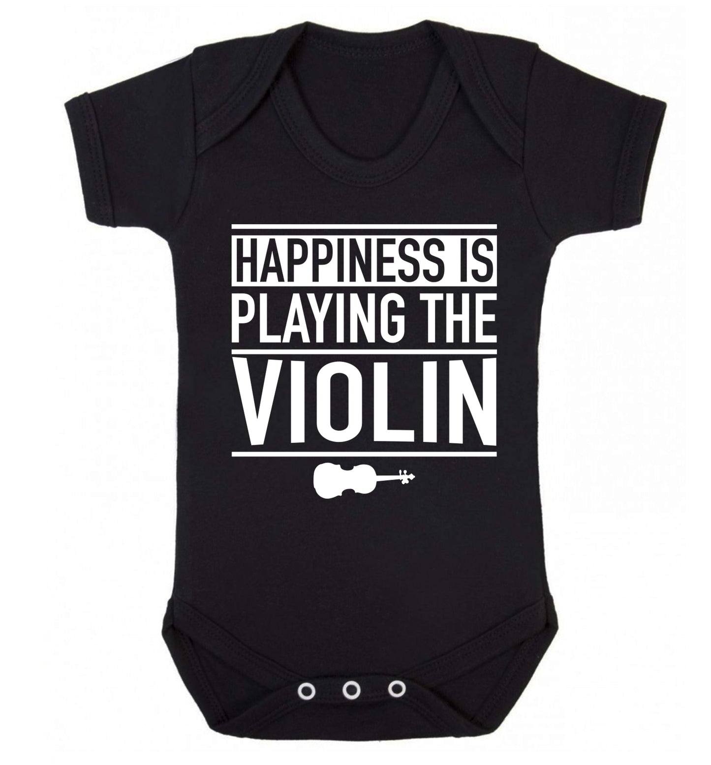 Happiness is playing the violin Baby Vest black 18-24 months