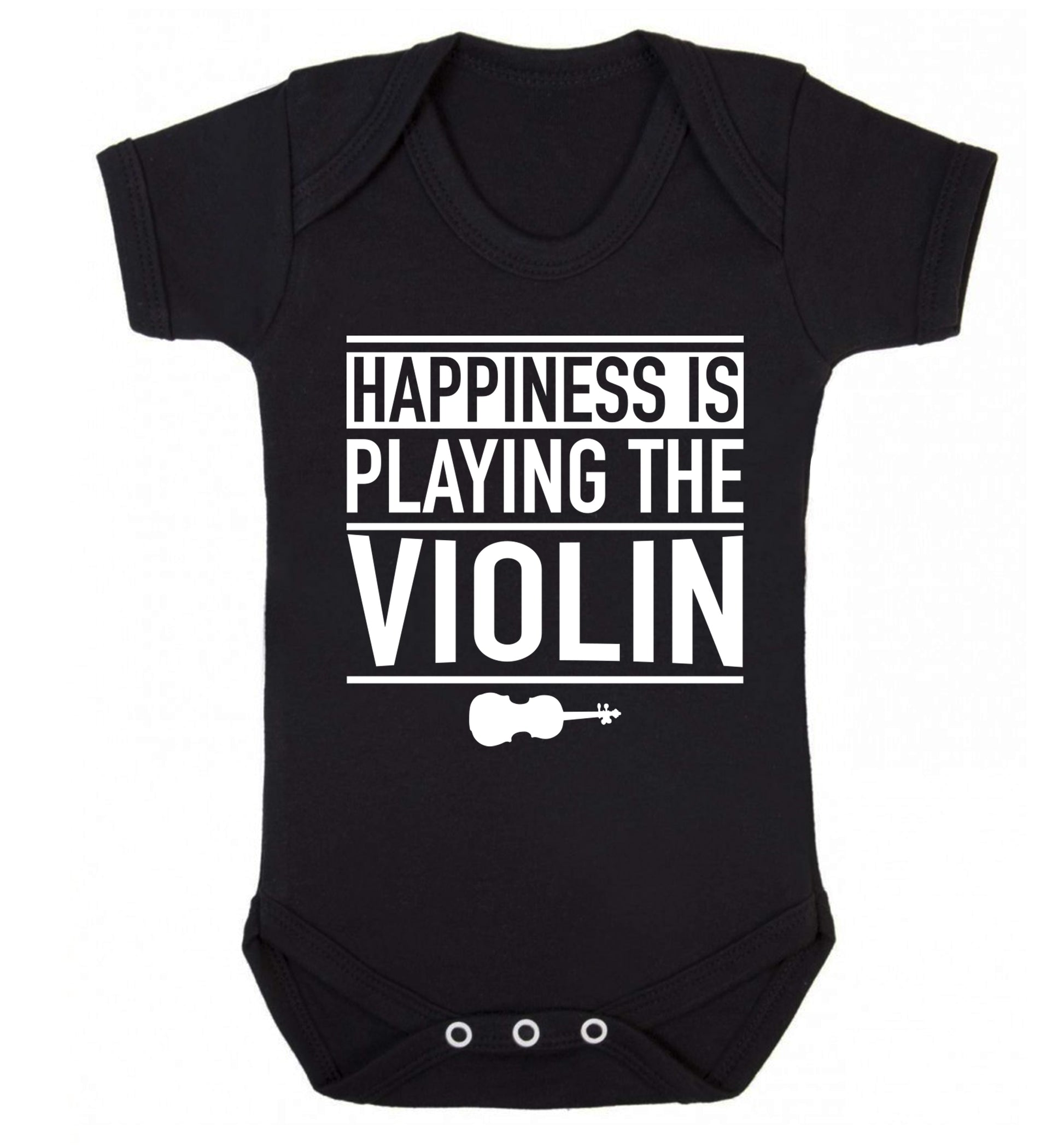 Happiness is playing the violin Baby Vest black 18-24 months