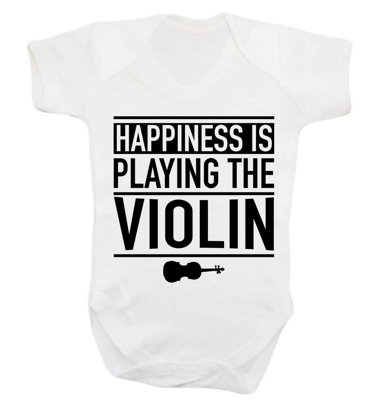Happiness is playing the violin Baby Vest white 18-24 months