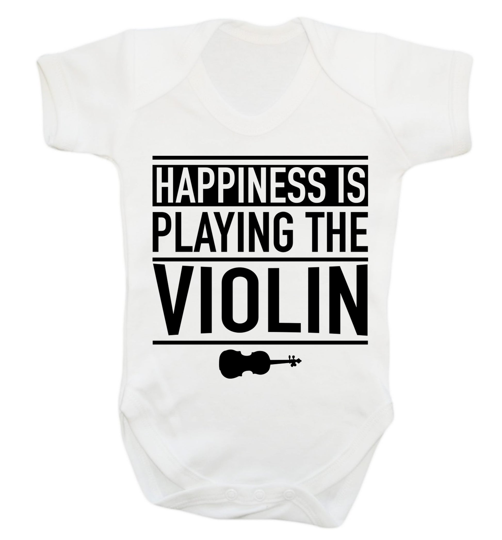 Happiness is playing the violin Baby Vest white 18-24 months
