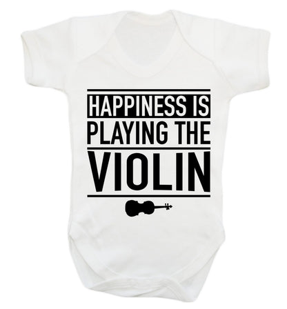 Happiness is playing the violin Baby Vest white 18-24 months