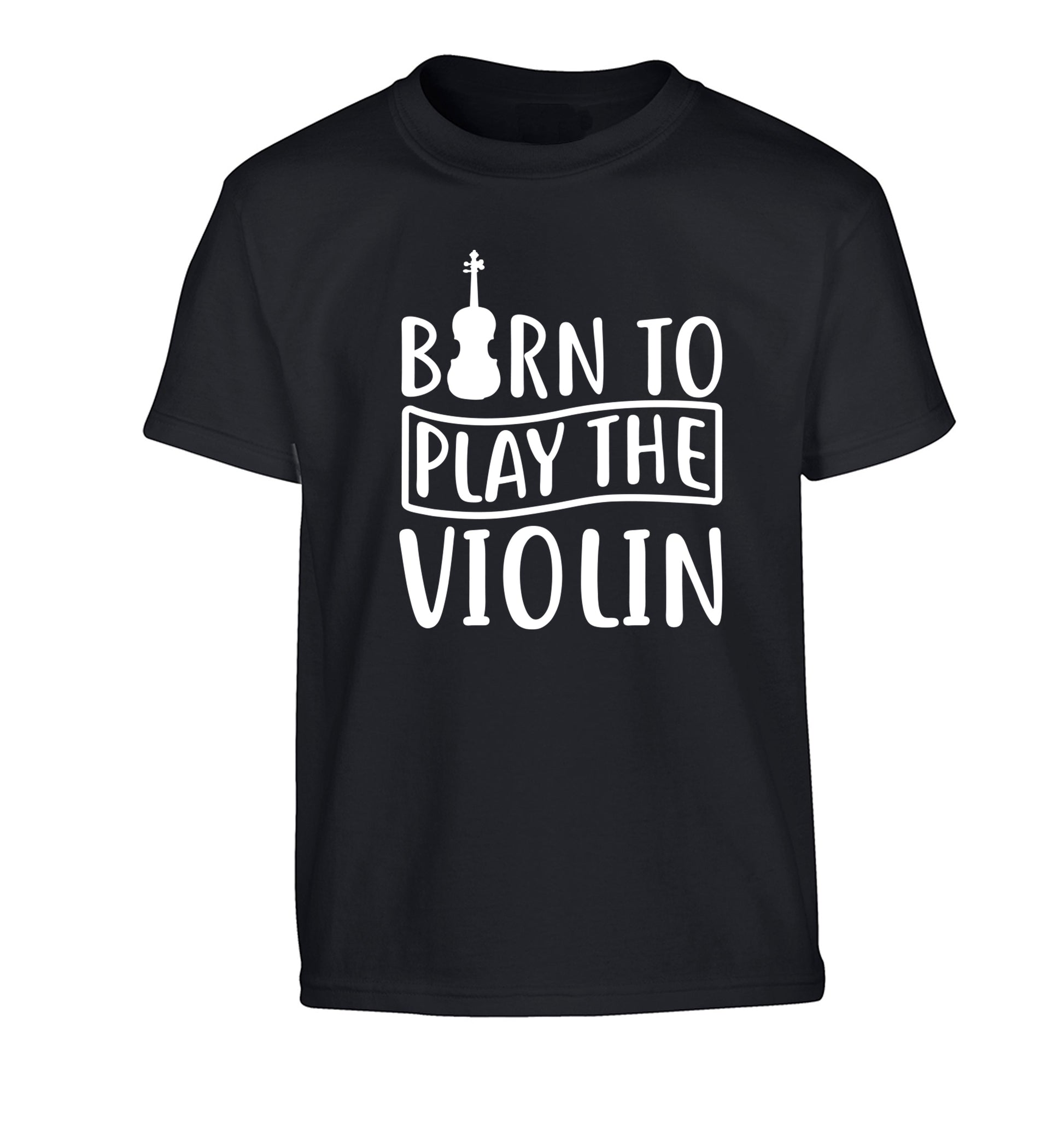 Born to Play the Violin Children's black Tshirt 12-13 Years