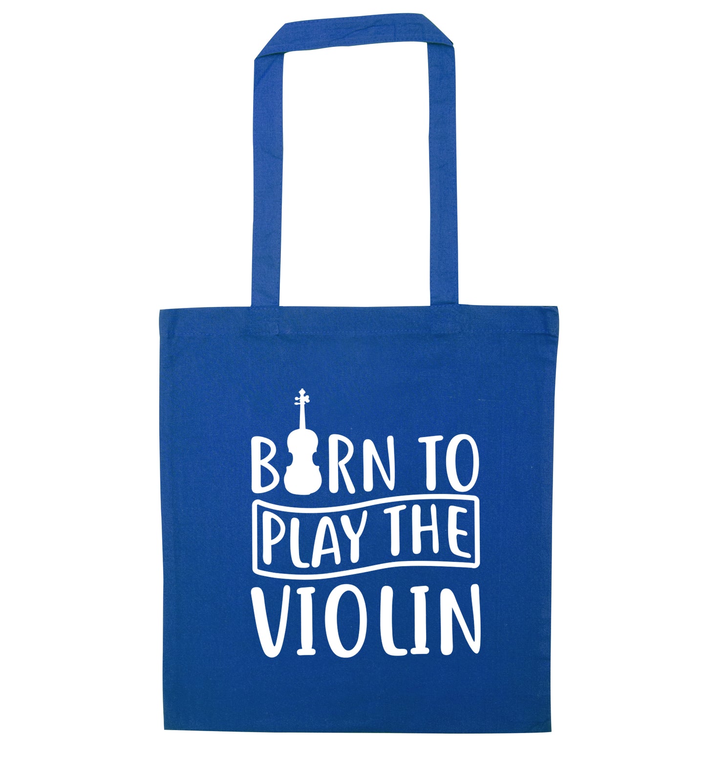Born to Play the Violin blue tote bag