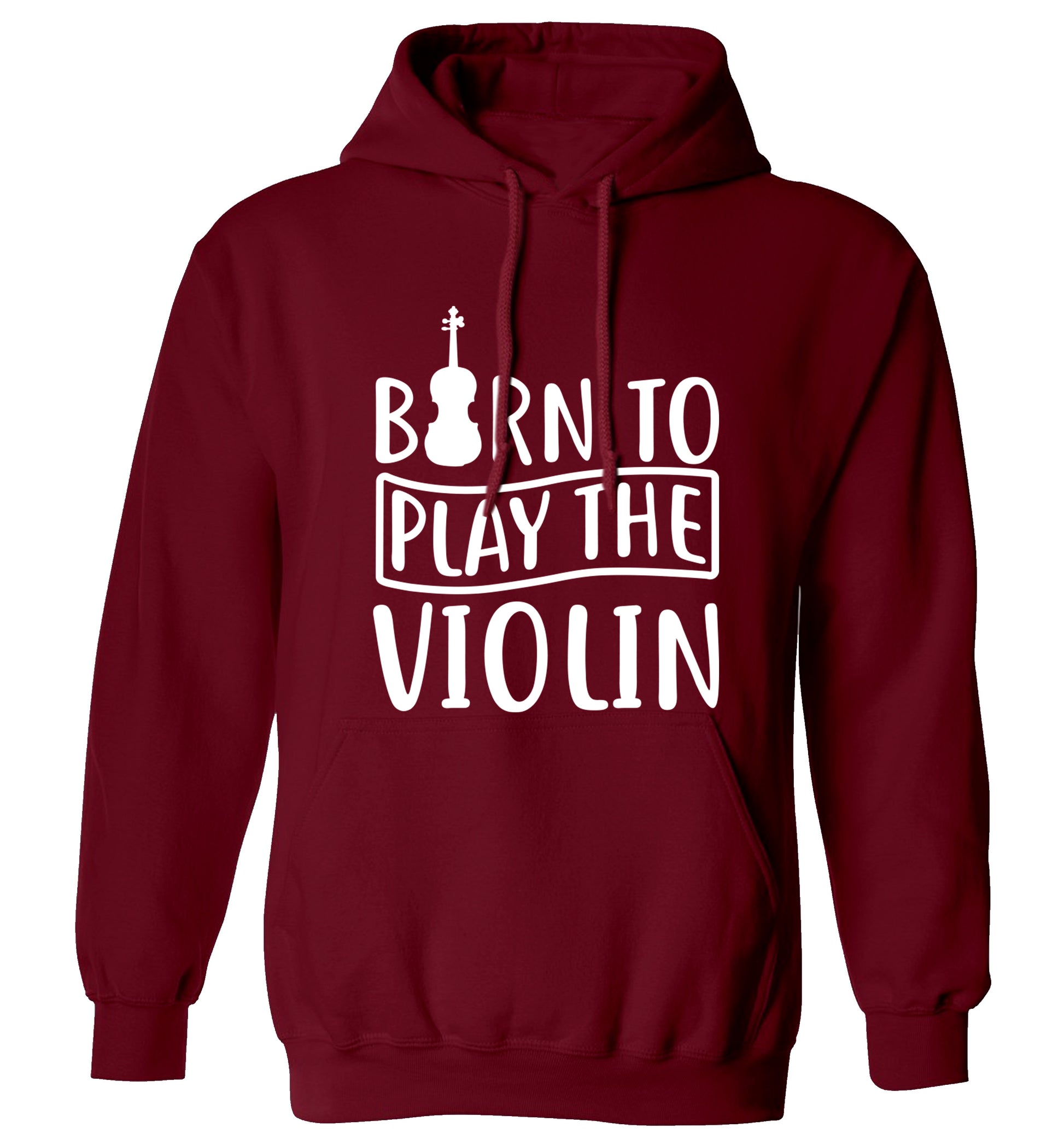 Born to Play the Violin adults unisex maroon hoodie 2XL