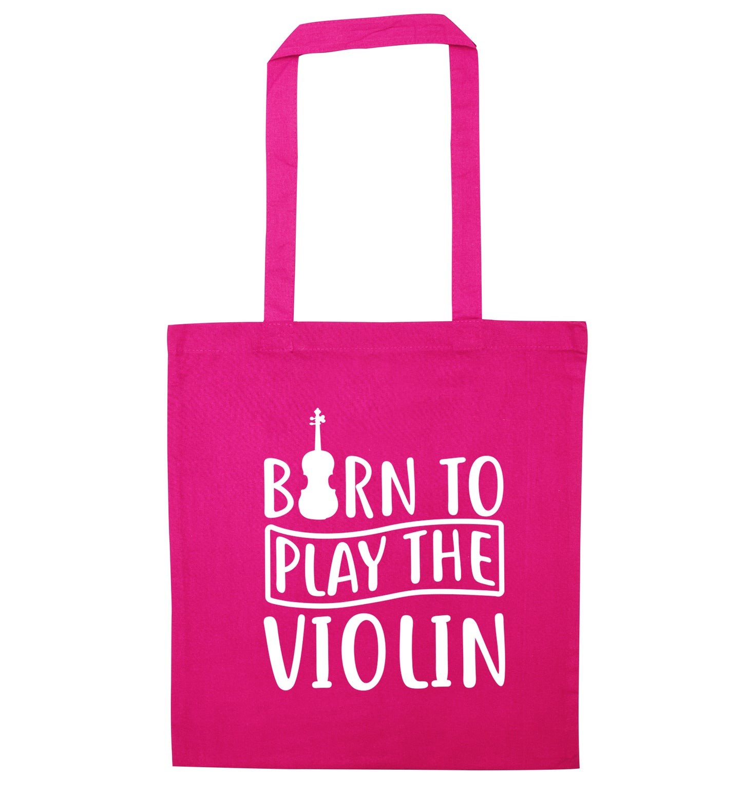 Born to Play the Violin pink tote bag