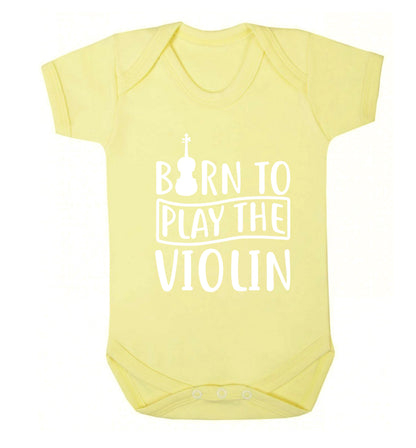 Born to Play the Violin Baby Vest pale yellow 18-24 months