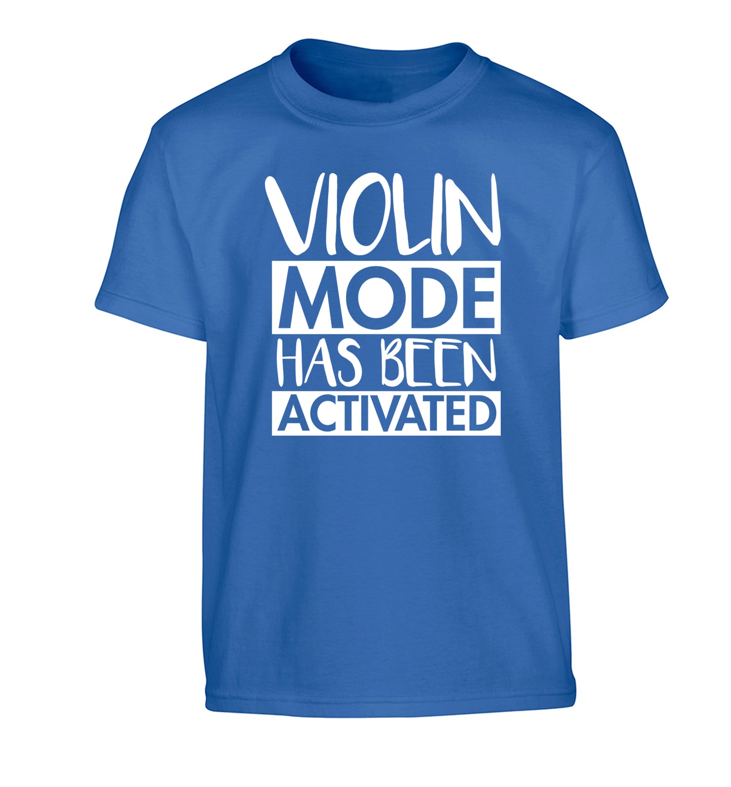 Violin Mode Activated Children's blue Tshirt 12-13 Years
