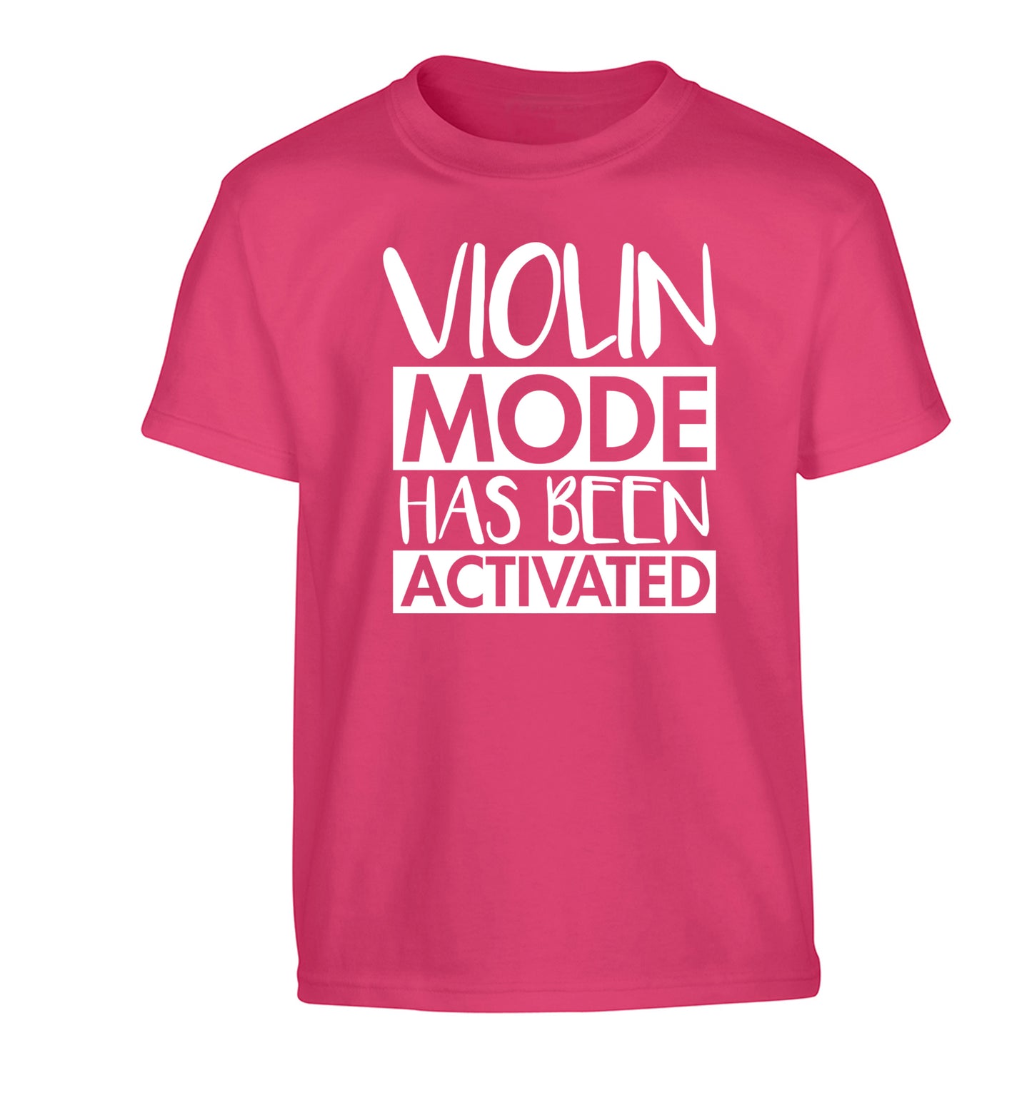 Violin Mode Activated Children's pink Tshirt 12-13 Years