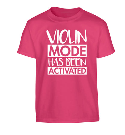 Violin Mode Activated Children's pink Tshirt 12-13 Years