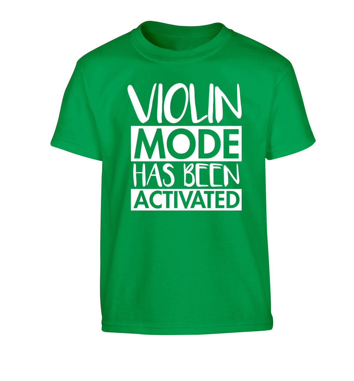 Violin Mode Activated Children's green Tshirt 12-13 Years