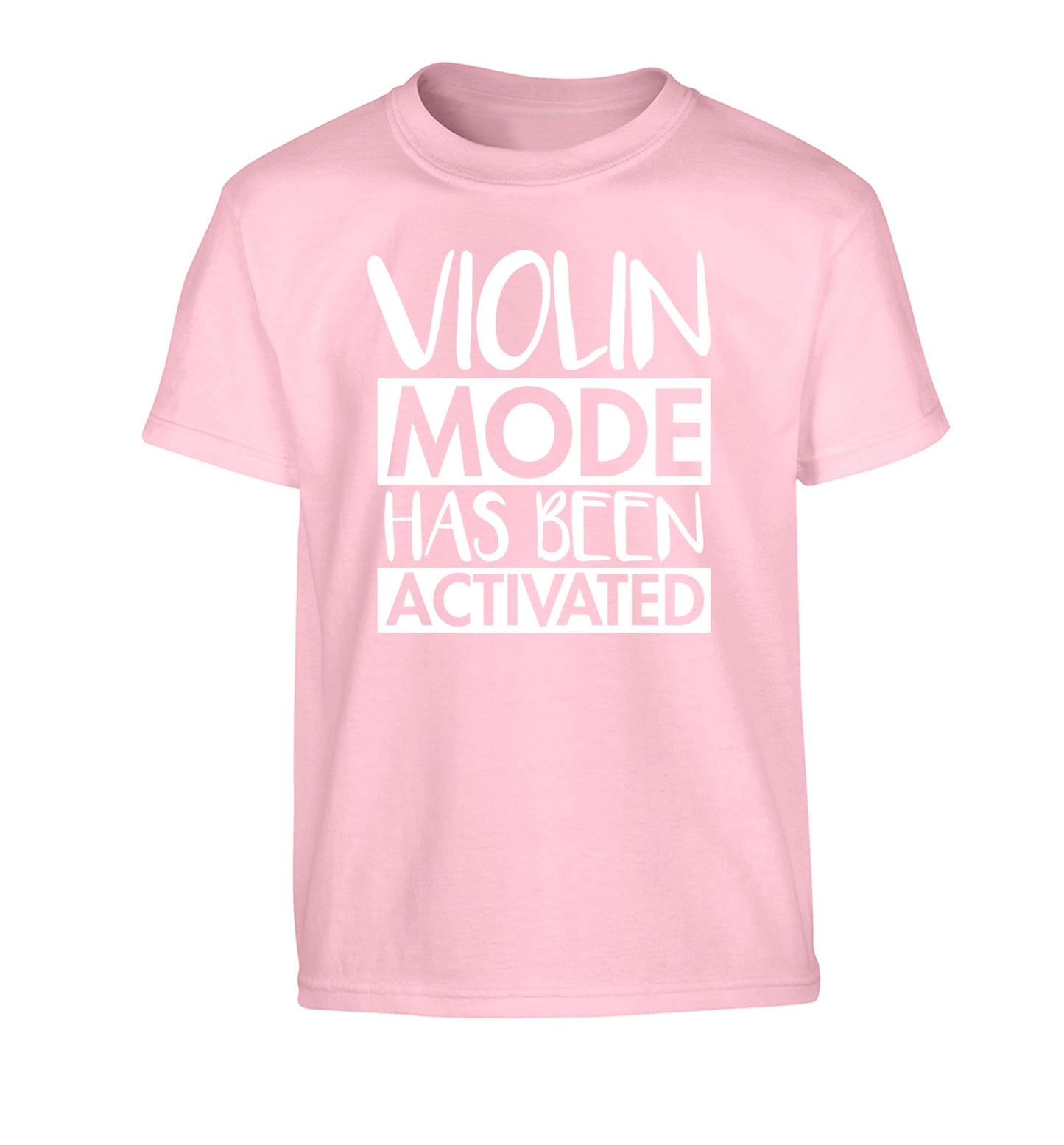 Violin Mode Activated Children's light pink Tshirt 12-13 Years