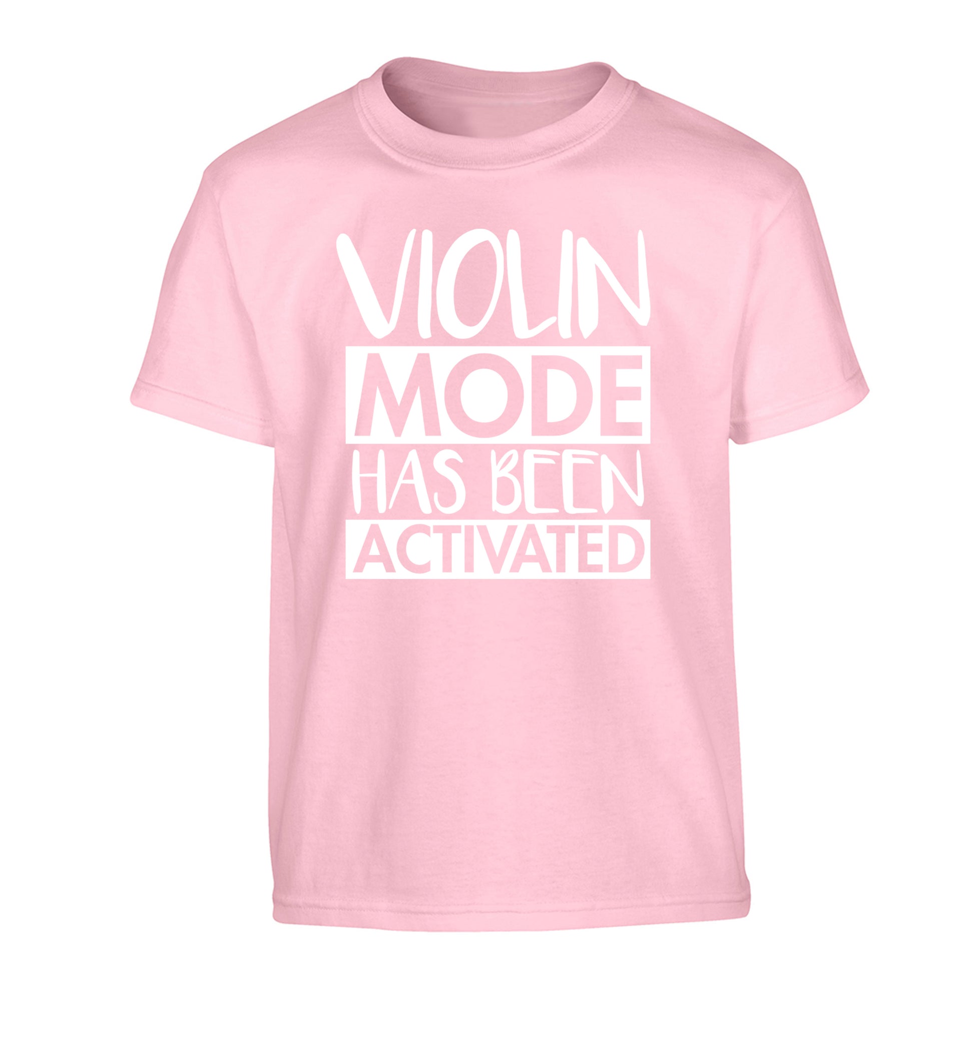 Violin Mode Activated Children's light pink Tshirt 12-13 Years