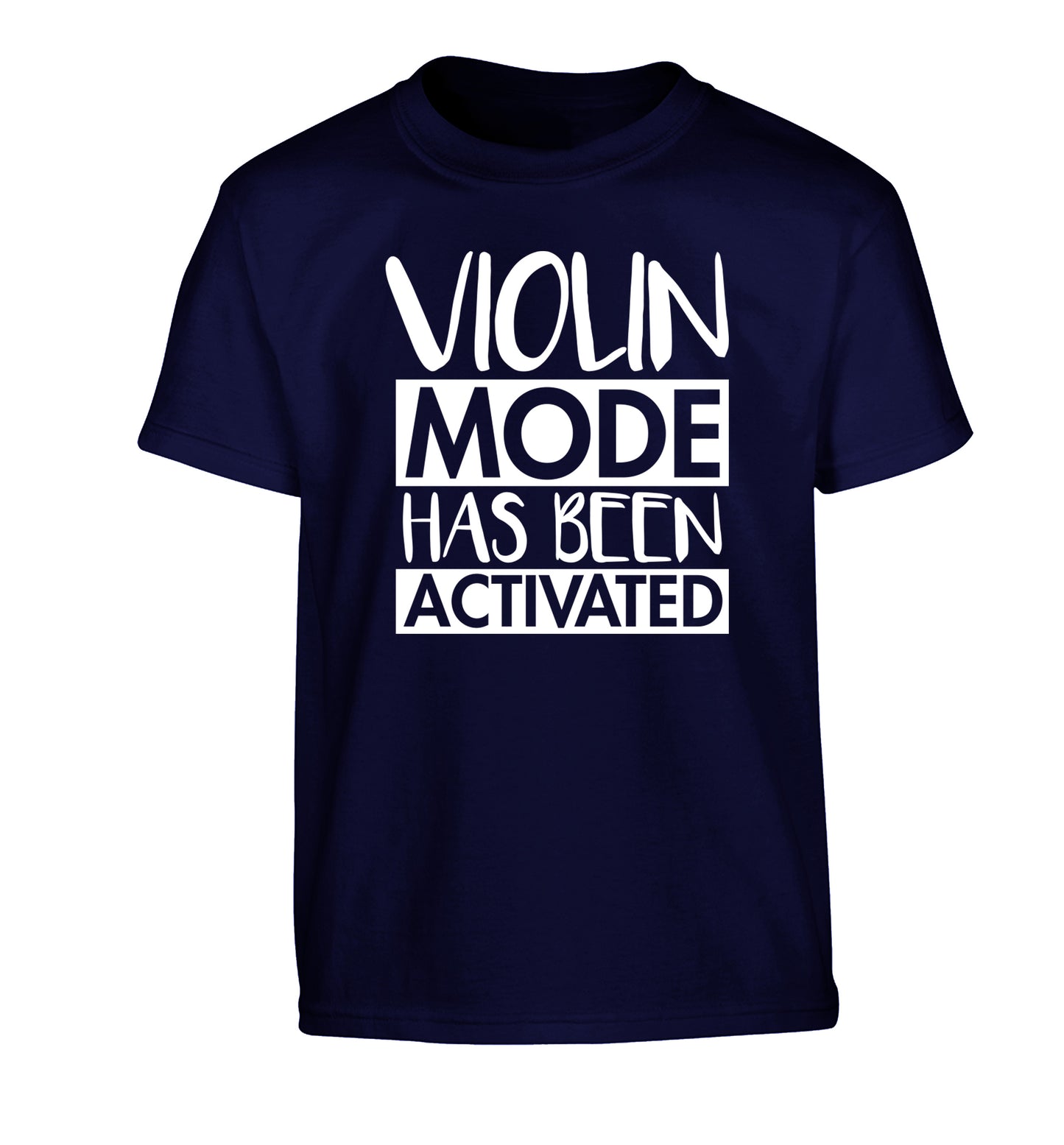 Violin Mode Activated Children's navy Tshirt 12-13 Years