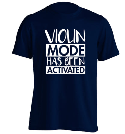 Violin Mode Activated adults unisex navy Tshirt 2XL