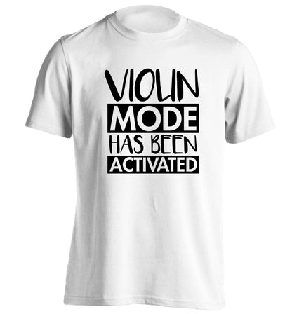 Violin Mode Activated adults unisex white Tshirt 2XL