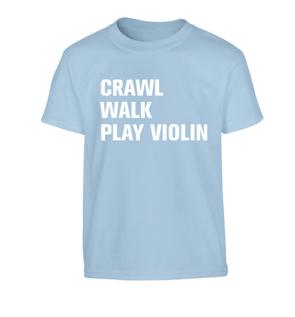 Crawl Walk Play Violin Children's light blue Tshirt 12-13 Years