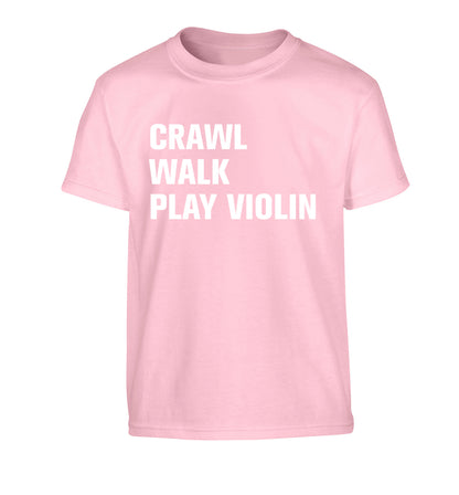 Crawl Walk Play Violin Children's light pink Tshirt 12-13 Years