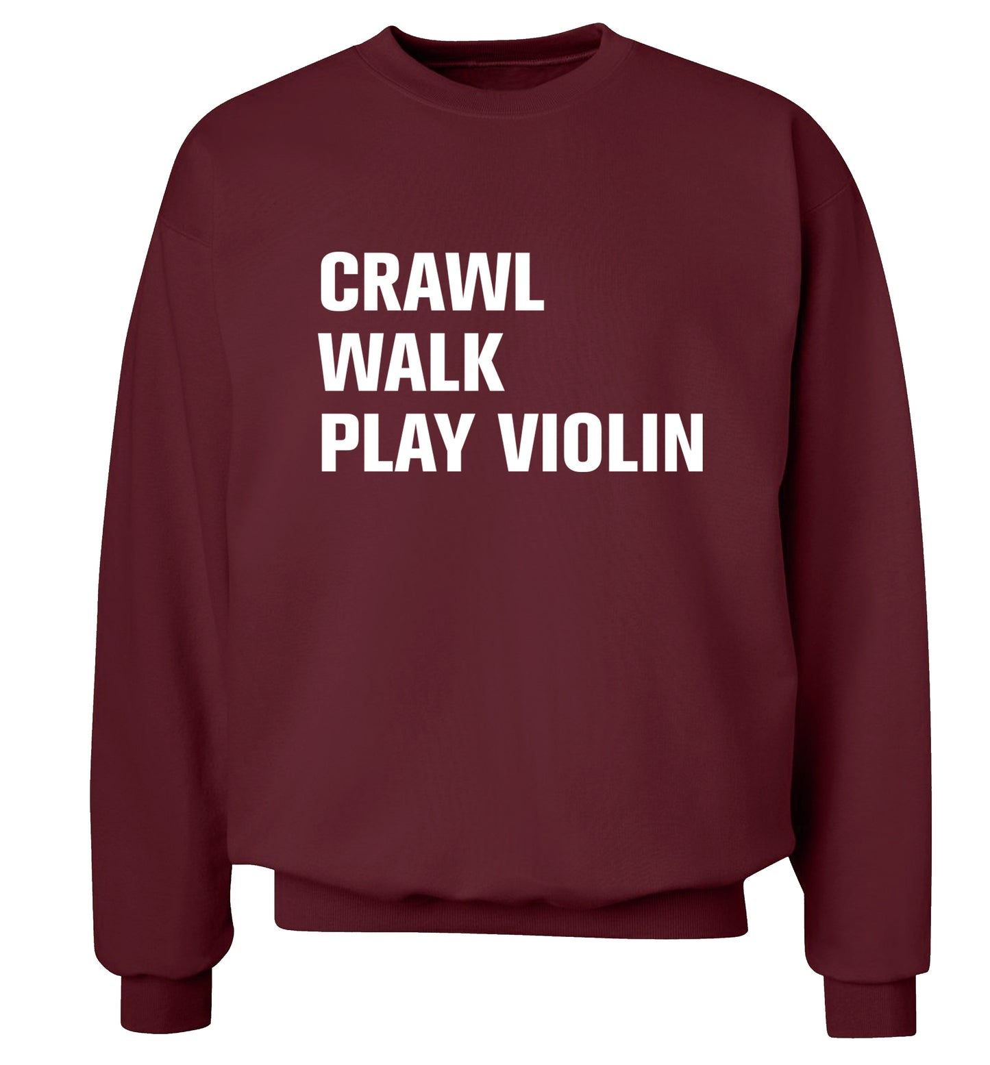 Crawl Walk Play Violin Adult's unisex maroon Sweater 2XL