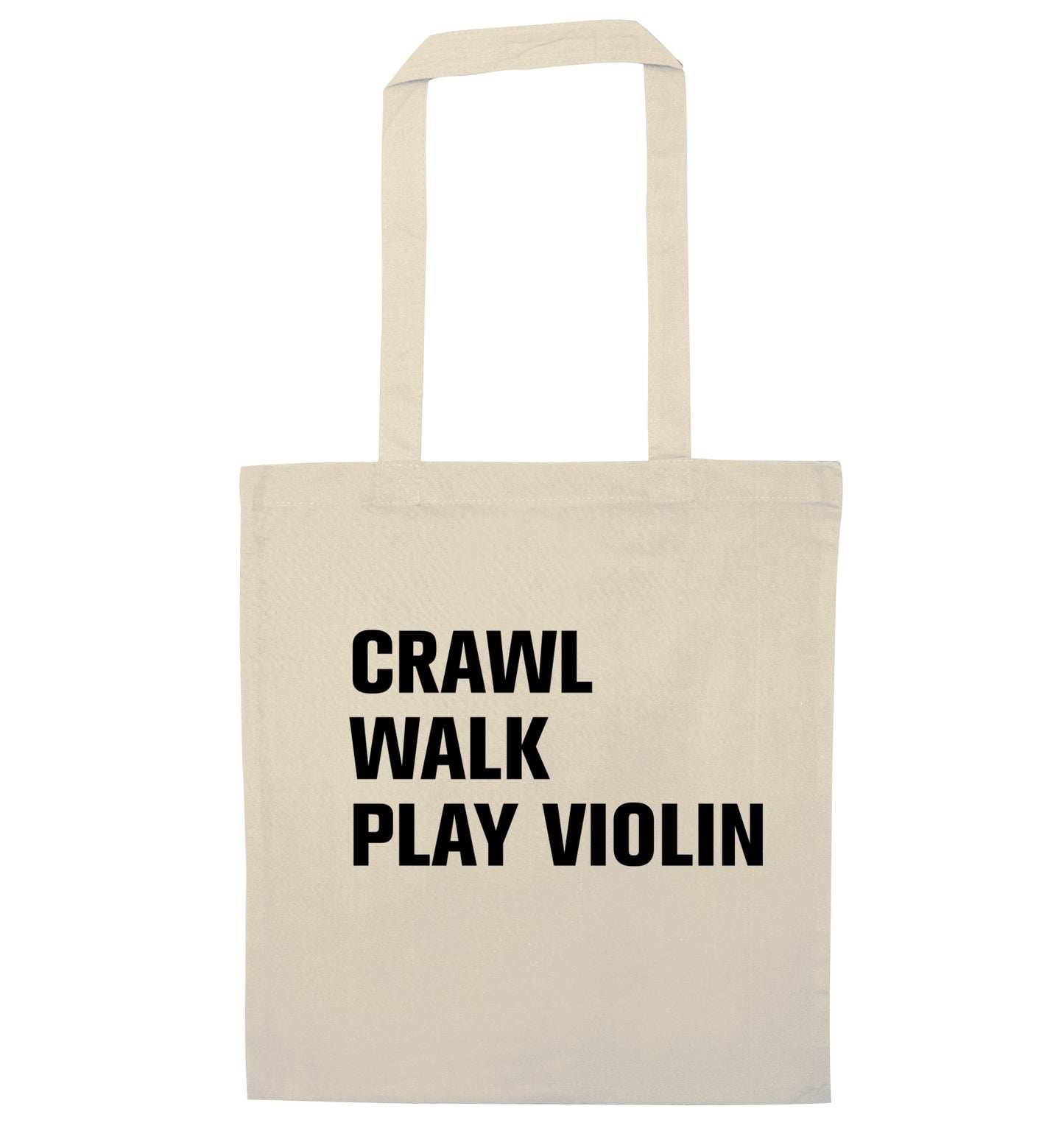 Crawl Walk Play Violin natural tote bag