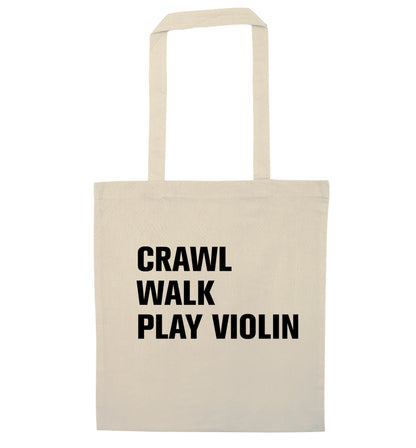 Crawl Walk Play Violin natural tote bag