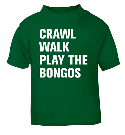 Crawl Walk Play Bongos green Baby Toddler Tshirt 2 Years