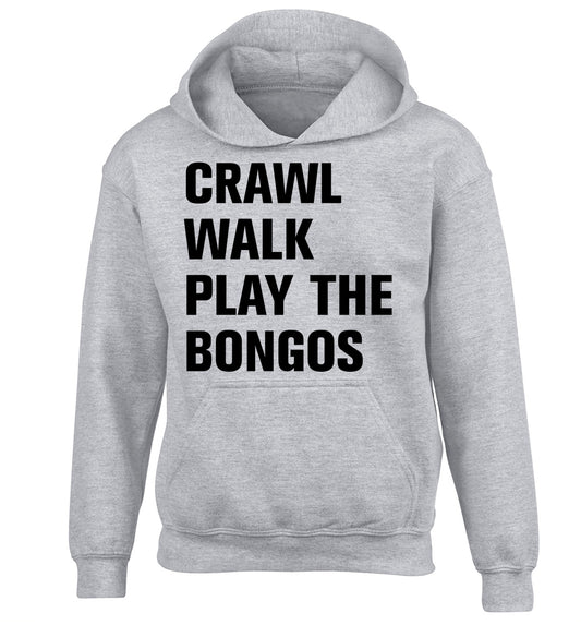 Crawl Walk Play Bongos children's grey hoodie 12-13 Years