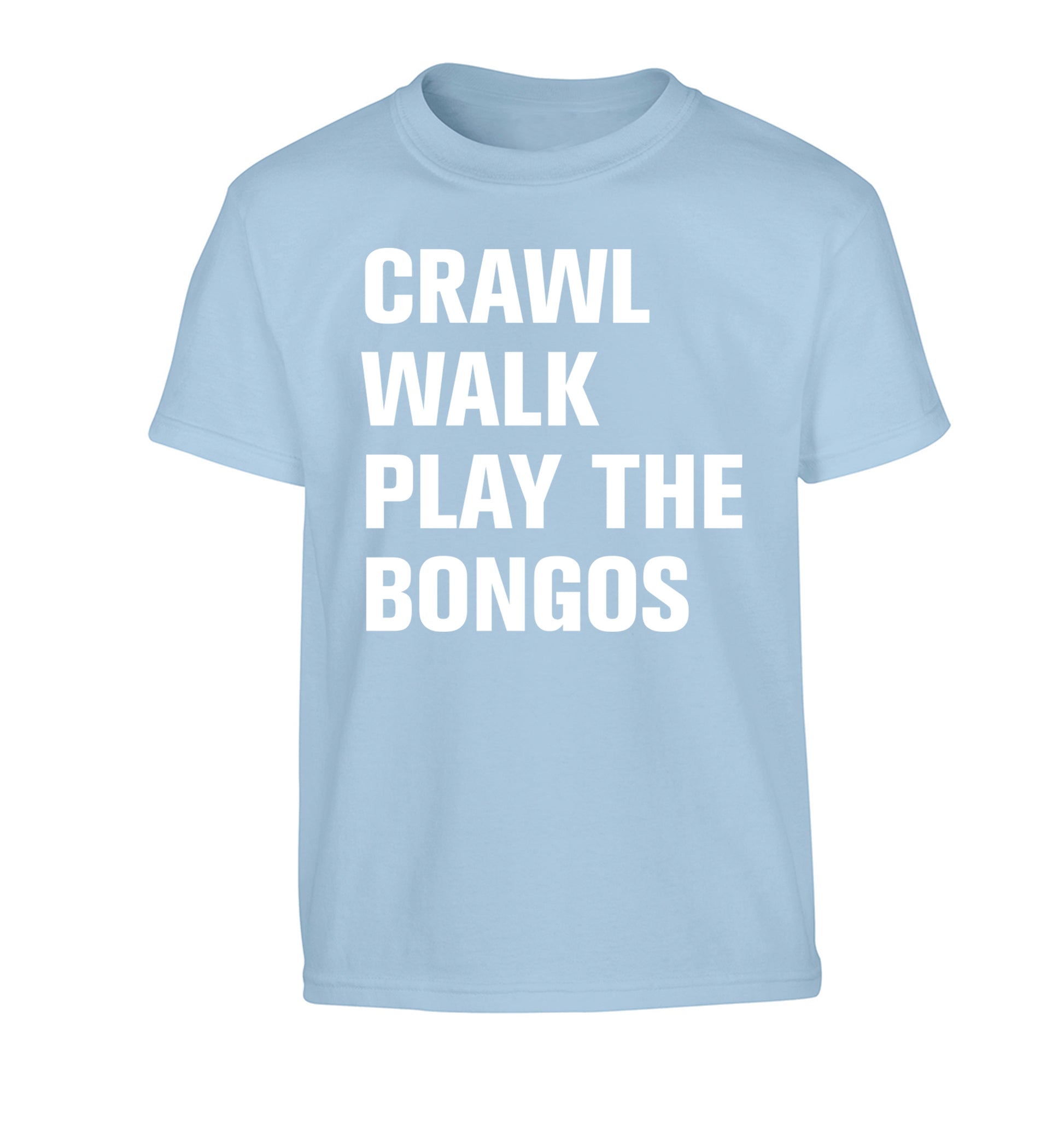 Crawl Walk Play Bongos Children's light blue Tshirt 12-13 Years