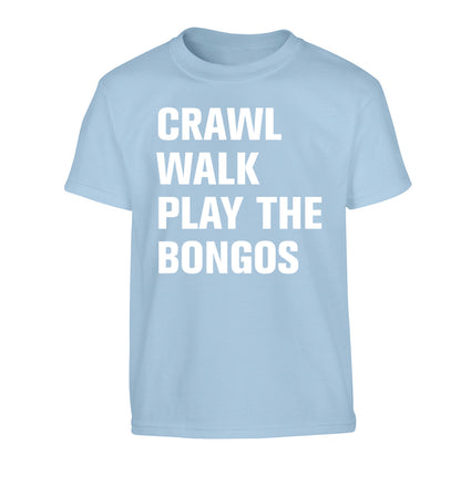 Crawl Walk Play Bongos Children's light blue Tshirt 12-13 Years