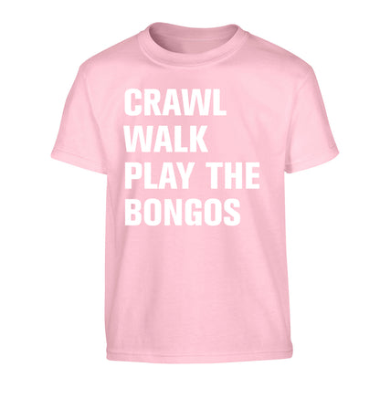 Crawl Walk Play Bongos Children's light pink Tshirt 12-13 Years