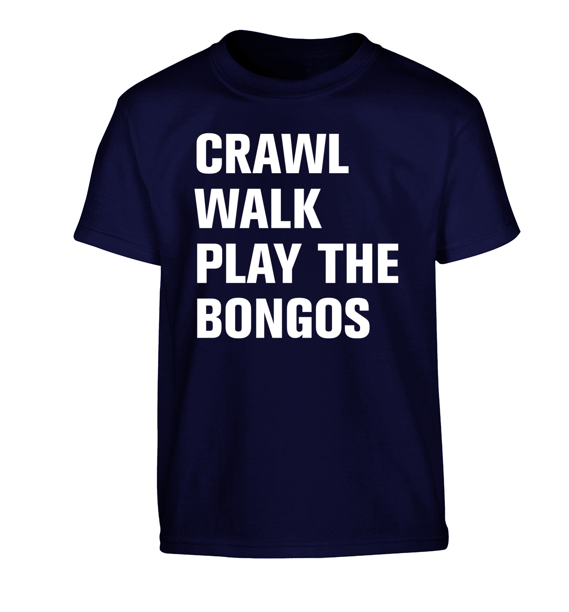 Crawl Walk Play Bongos Children's navy Tshirt 12-13 Years