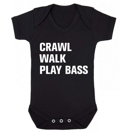 Crawl Walk Play Bass Baby Vest black 18-24 months