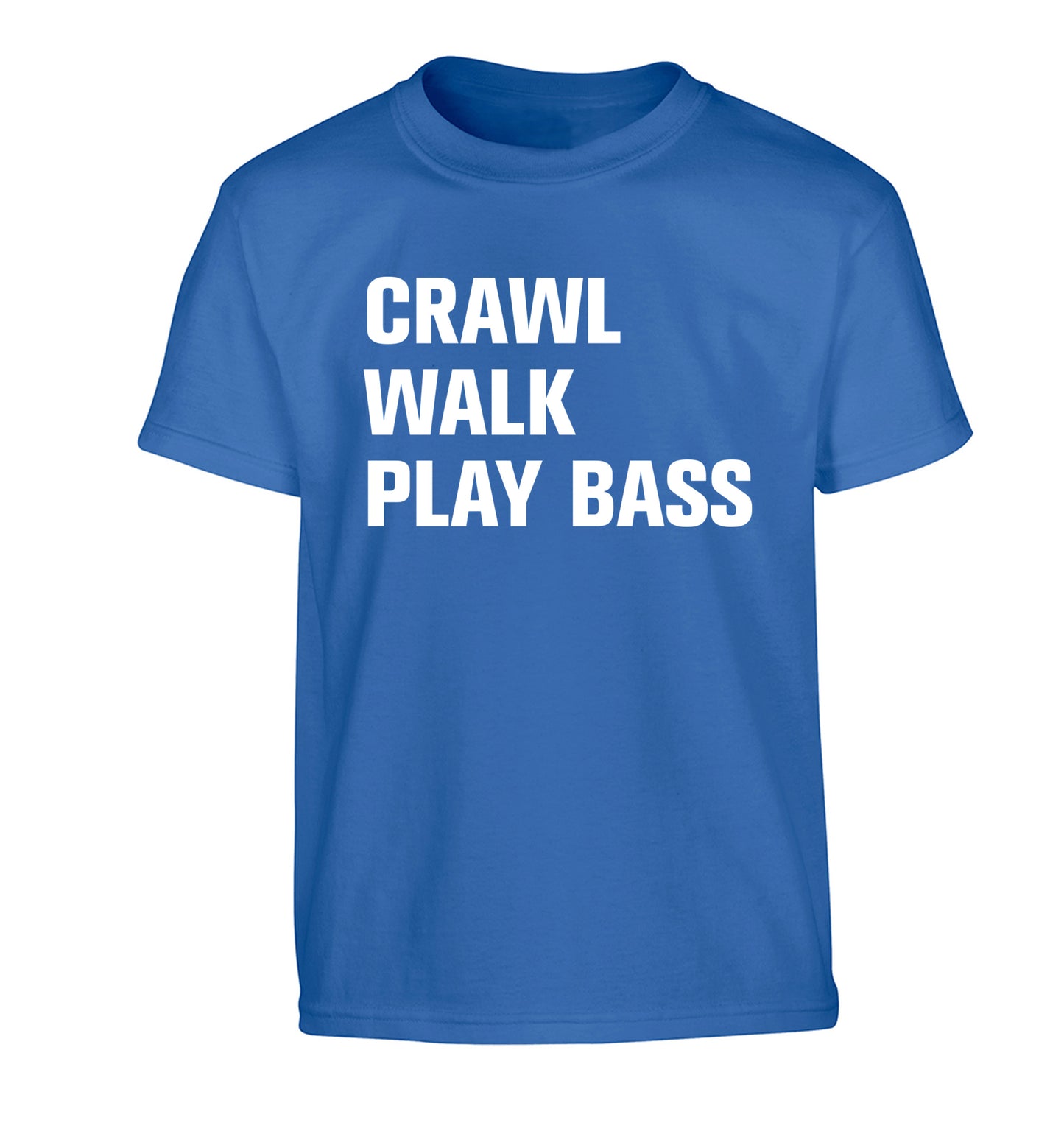 Crawl Walk Play Bass Children's blue Tshirt 12-13 Years